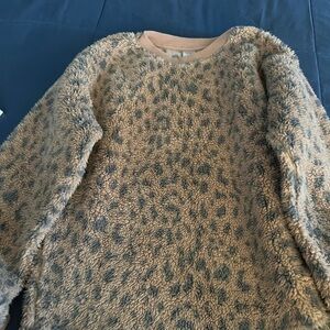 Carter's Fuzzy Leopard Print Sweater